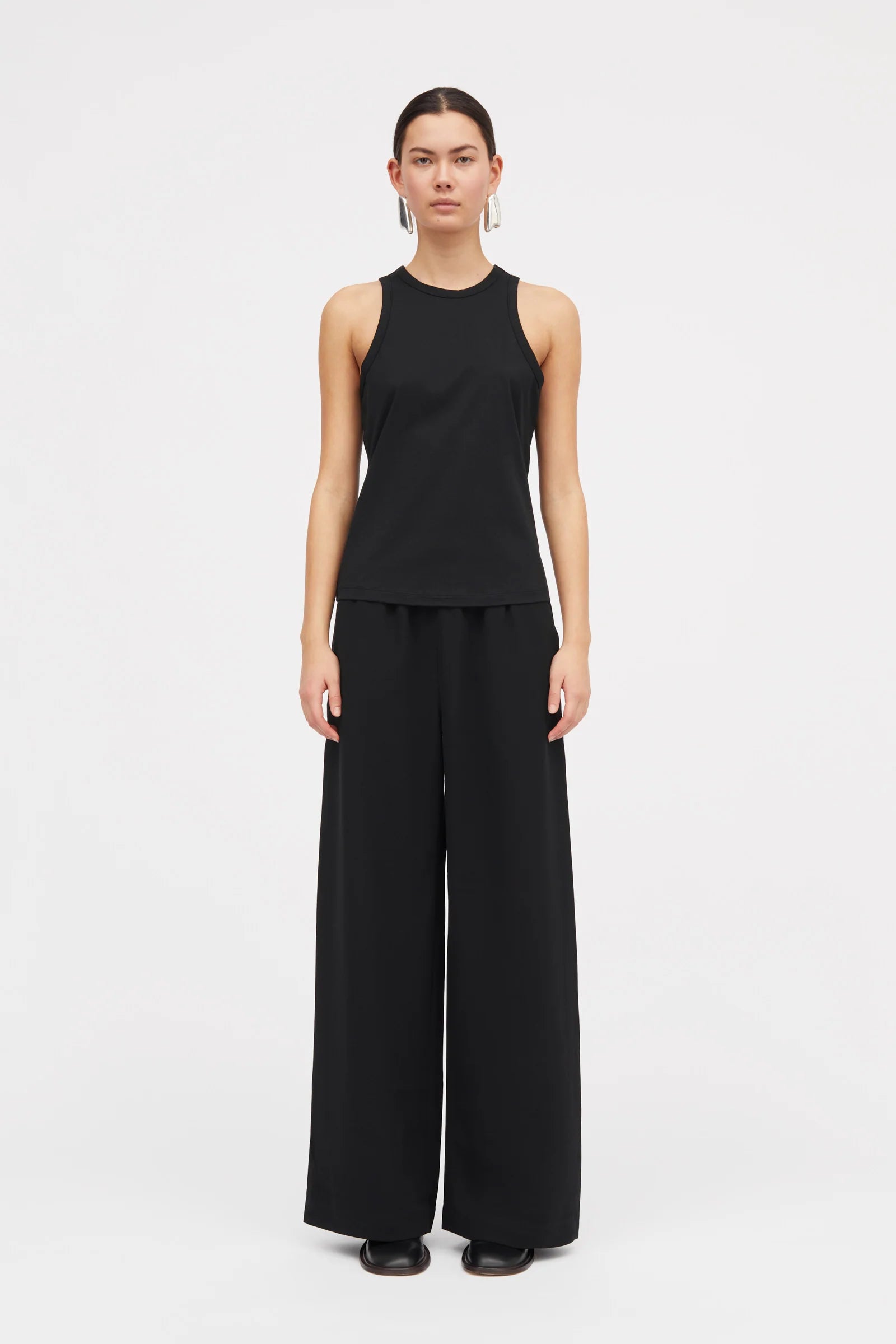 Lea Cotton Jersey: Black