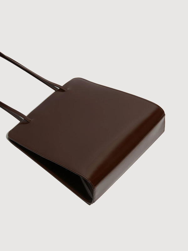 LISSE BAG: CHOC SPAZZOLATO LEATHER