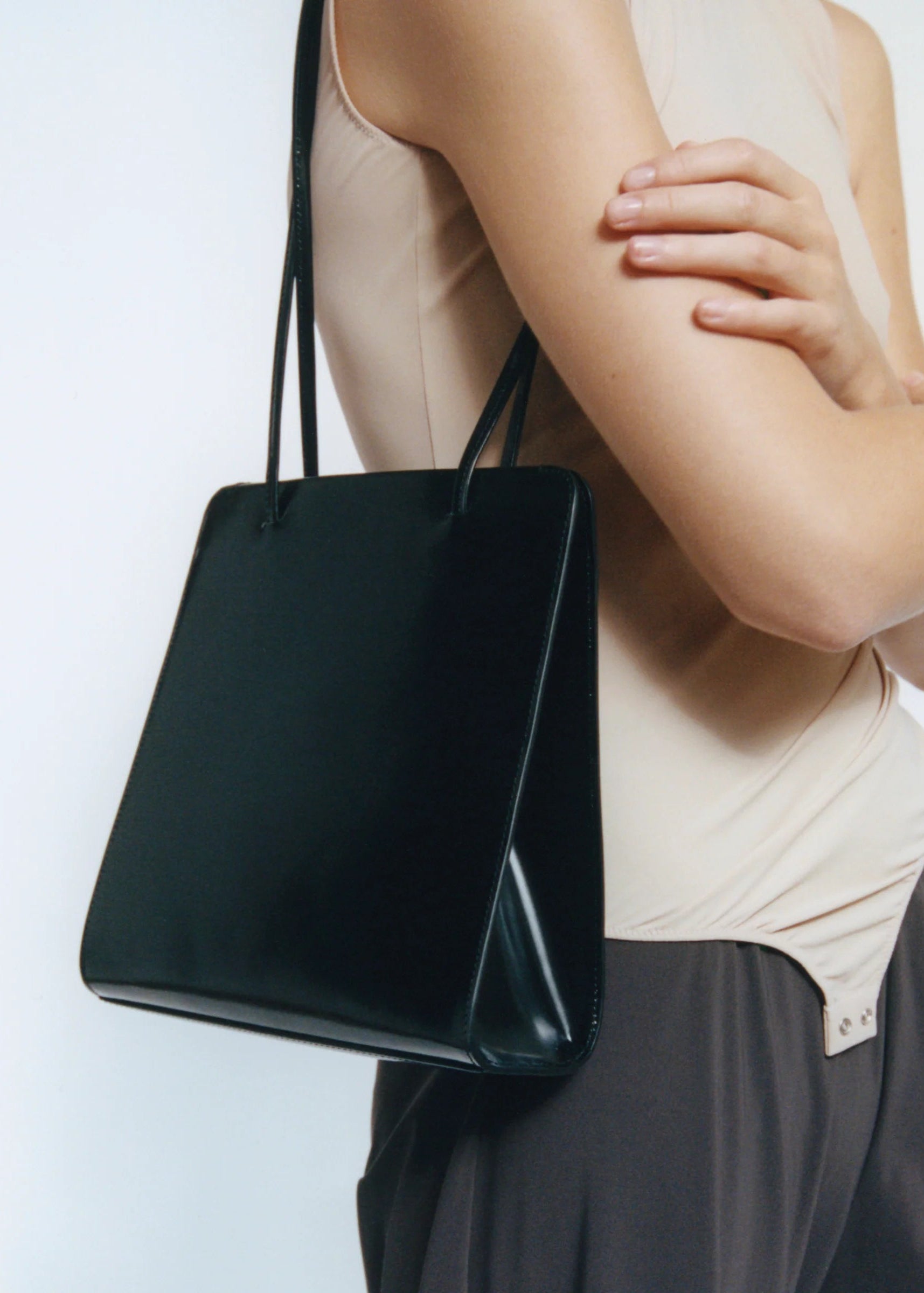 LISSE BAG: NOIR SPAZZOLATO LEATHER
