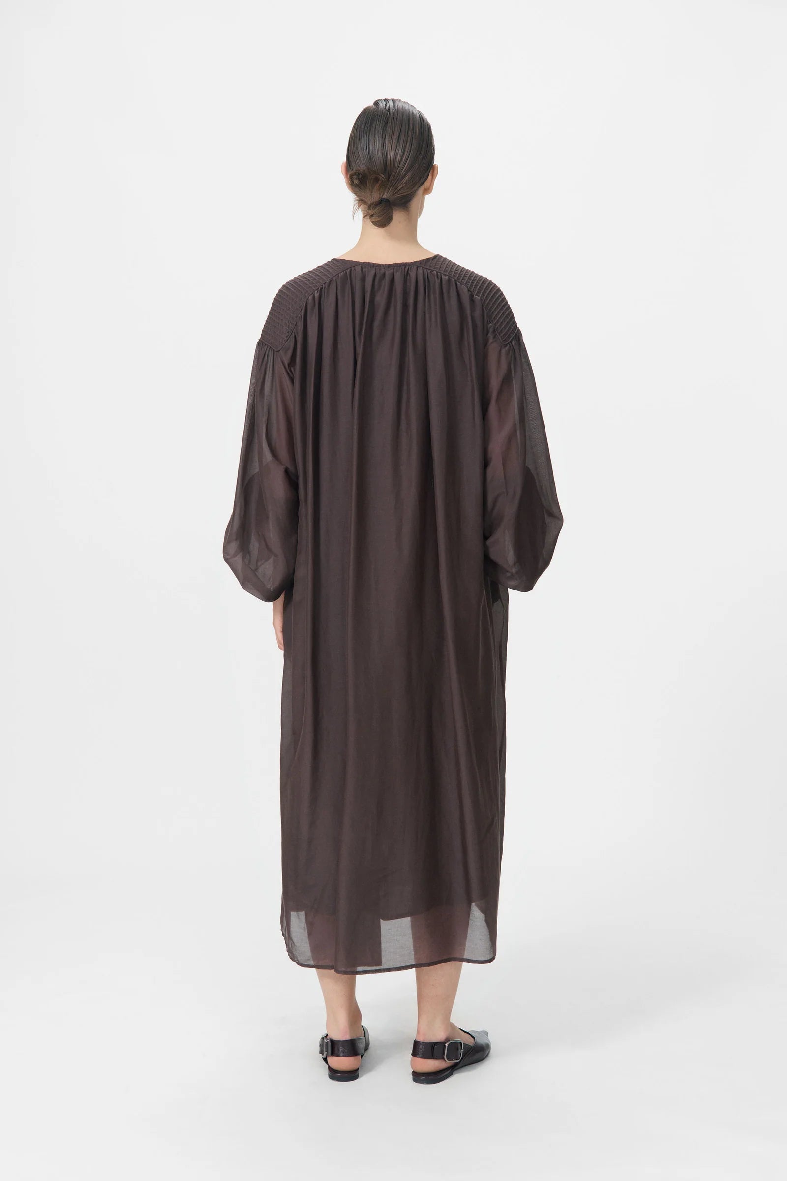 LIVIANA DRESS: CHESTNUT