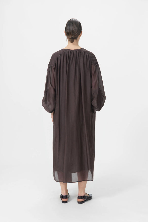 LIVIANA DRESS: CHESTNUT