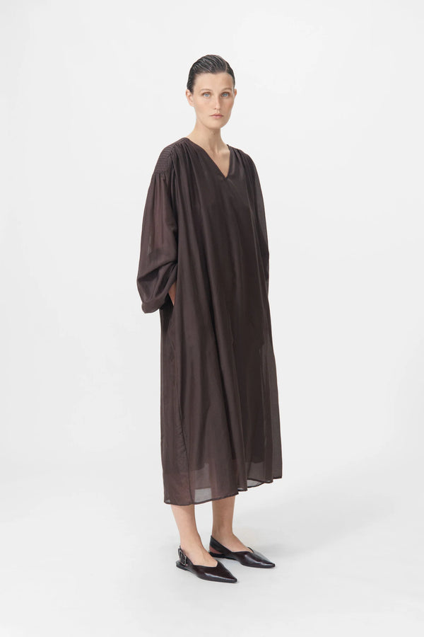 LIVIANA DRESS: CHESTNUT