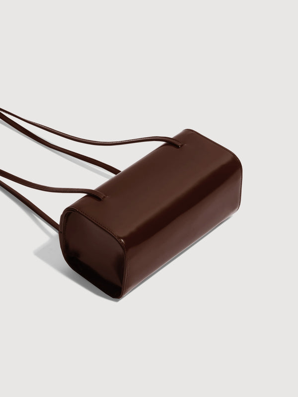 MIE BAG: CHOC SPAZZOLATO LEATHER