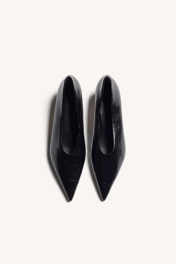 Lani Pump: Black Crinkle