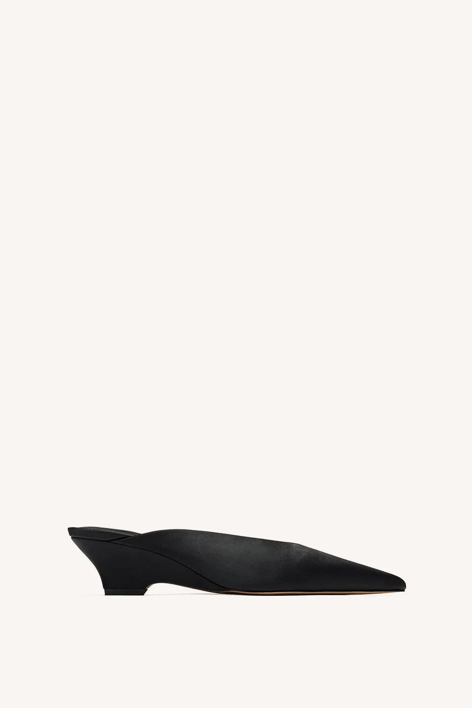 Mina Mule: Black Satin