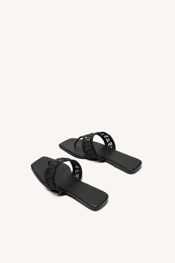 Cali Woven Sandal: Black