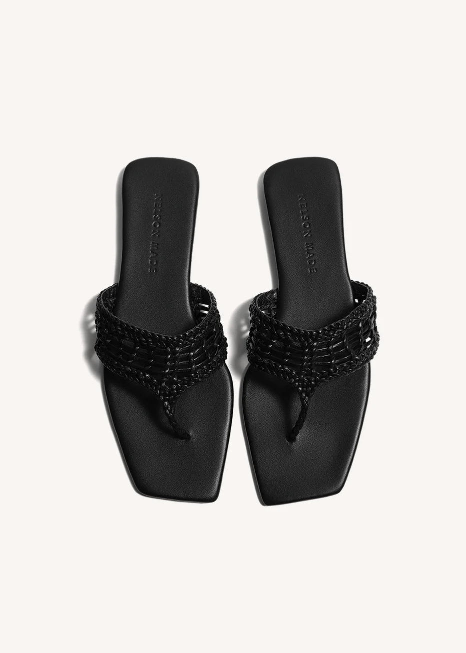Cali Woven Sandal: Black