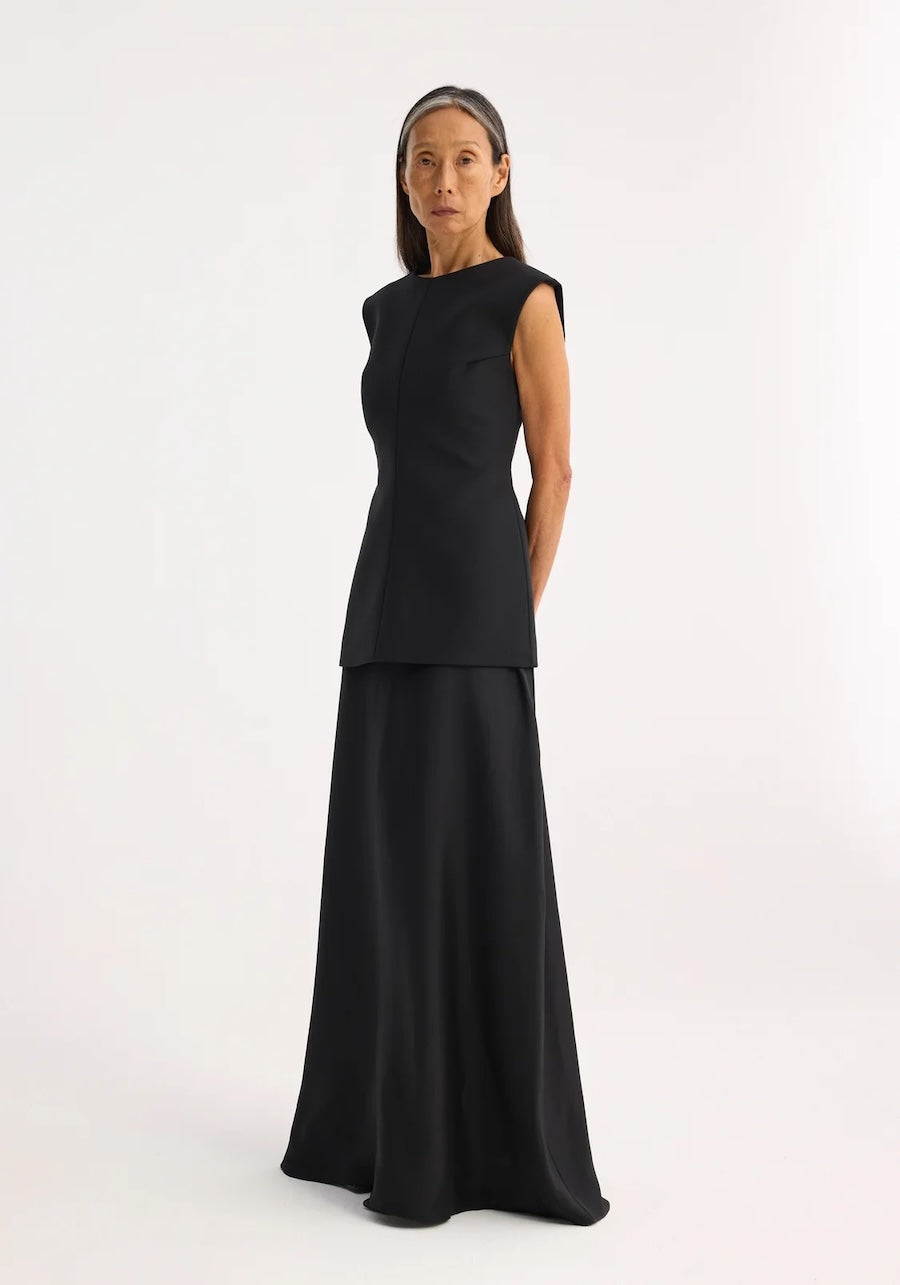 OPEN BACK DRESS: BLACK