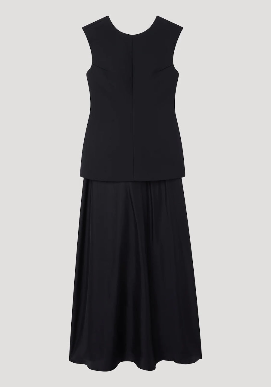 OPEN BACK DRESS: BLACK