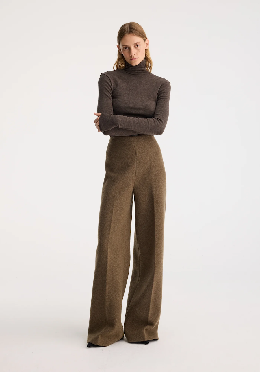 Palazzo Wool Trousers