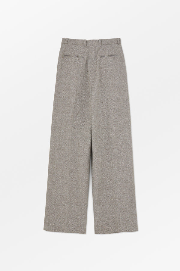 PEMMA TROUSER: GREY HERRINGBONE