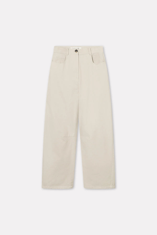 Pella Cotton Twill Denim: Stone Grey