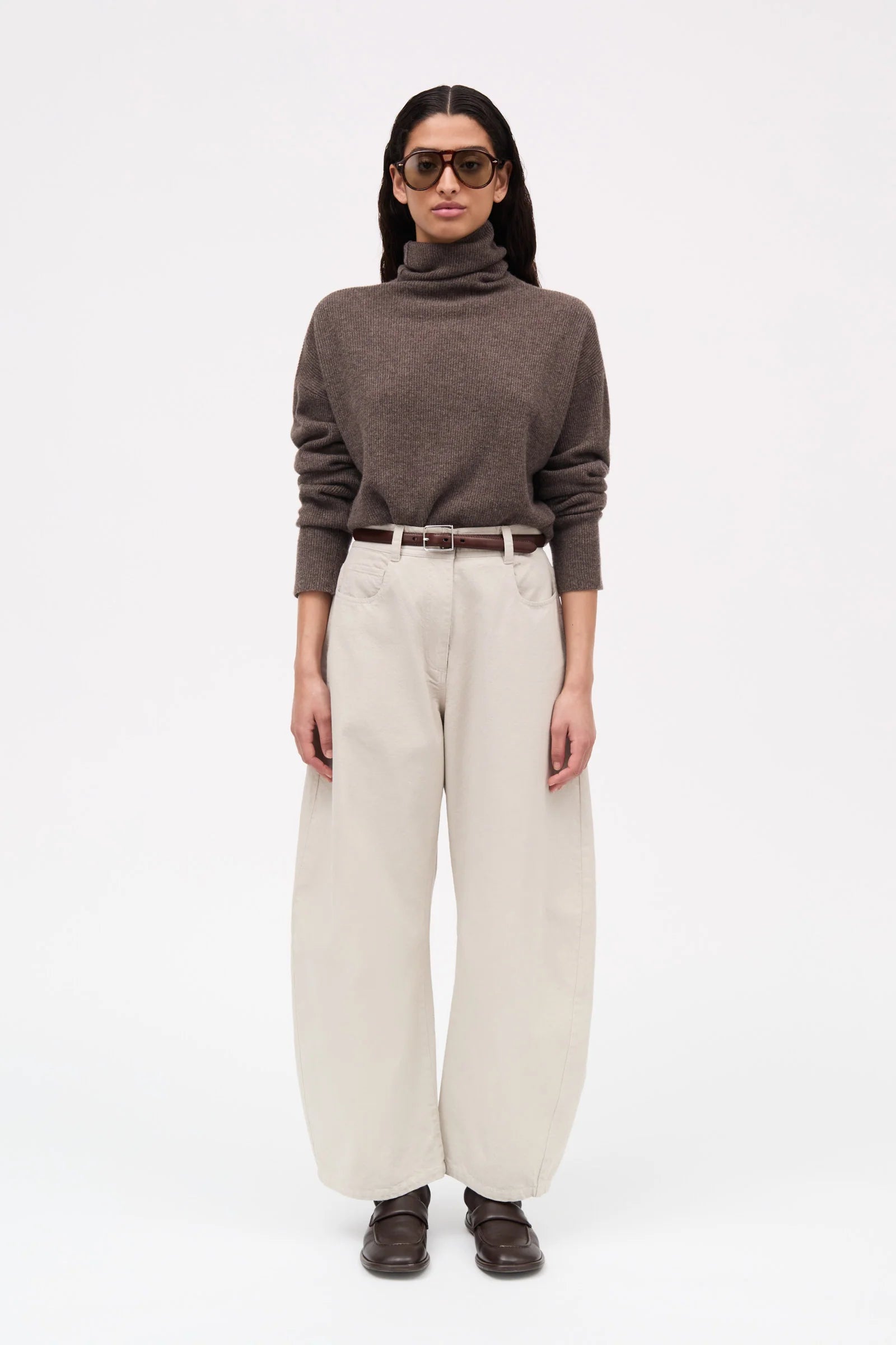 Pella Cotton Twill Denim: Stone Grey