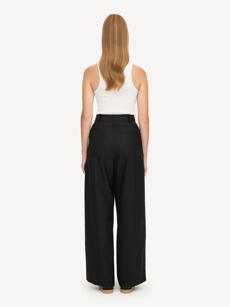 Cymbaria High-Waisted Trousers: Black
