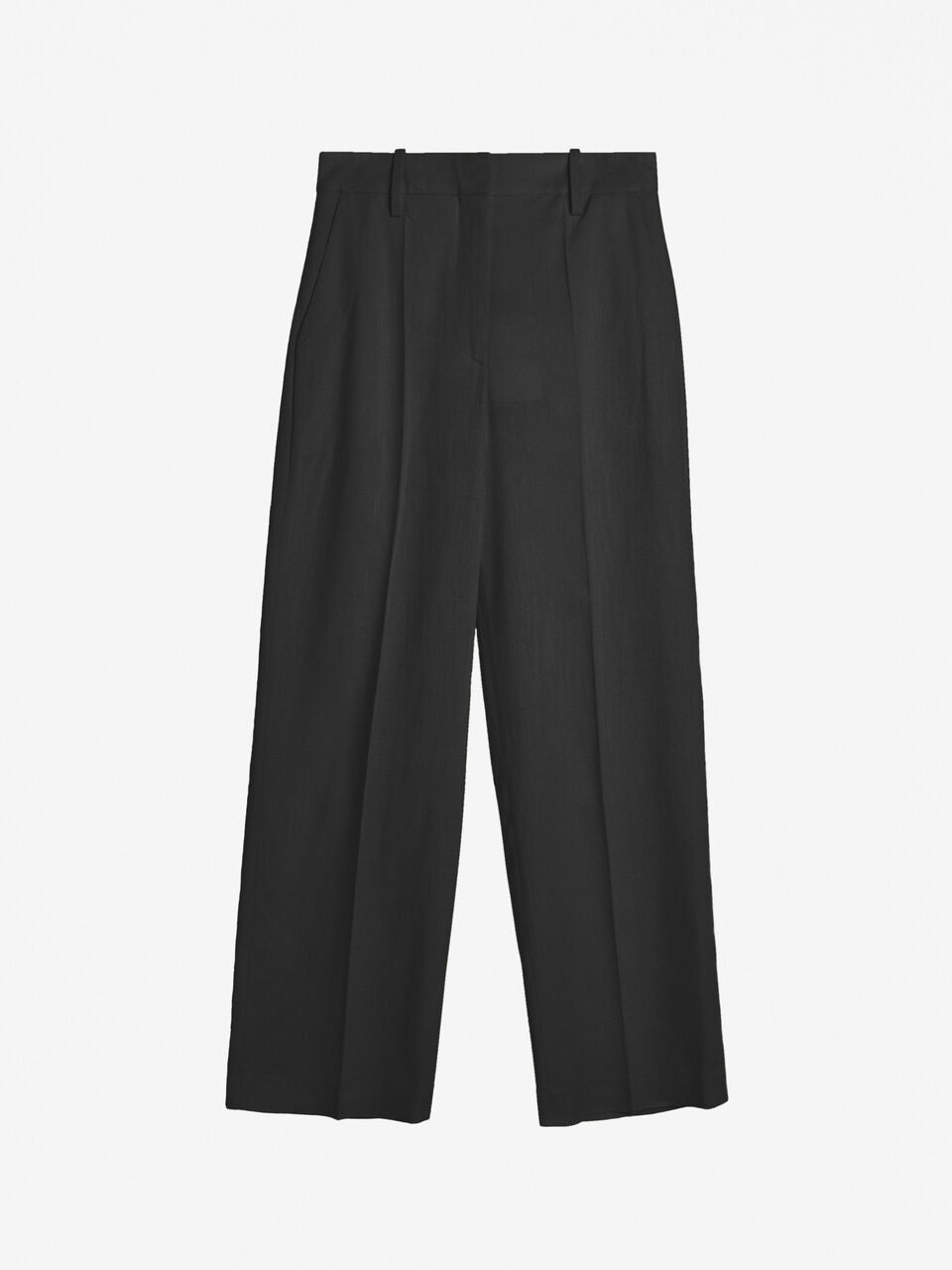 Igda Straight-Leg Trousers: Black