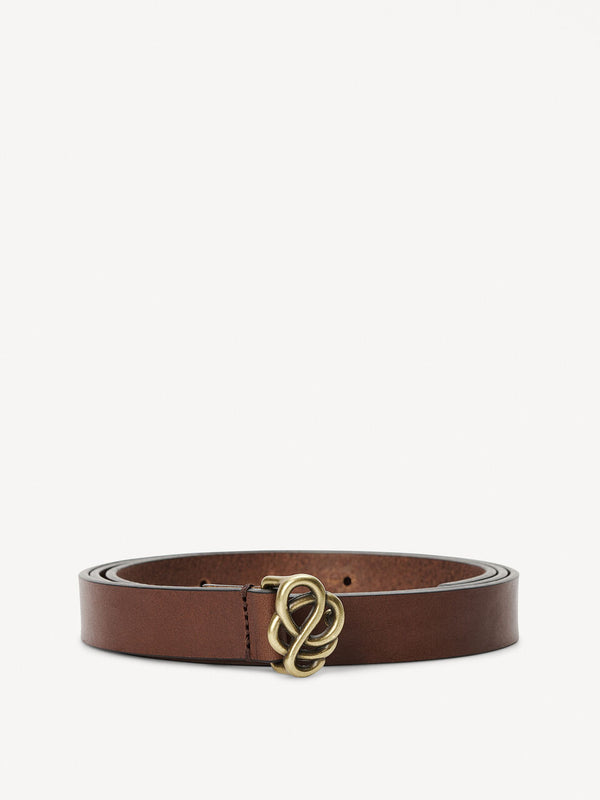 Ouma leather belt: Dark Brown