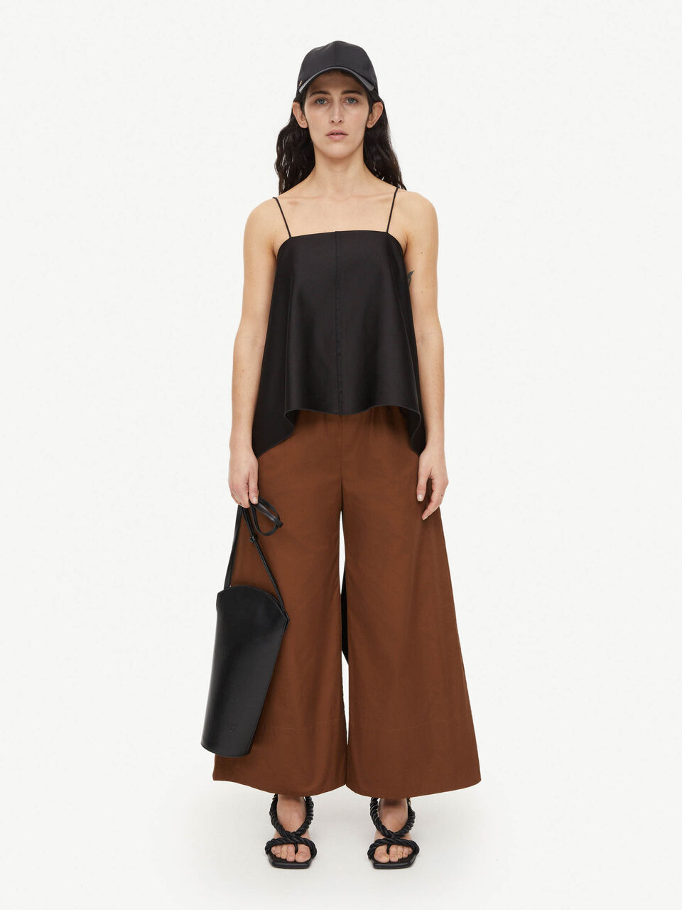 Luisa high-waisted trousers: Bison