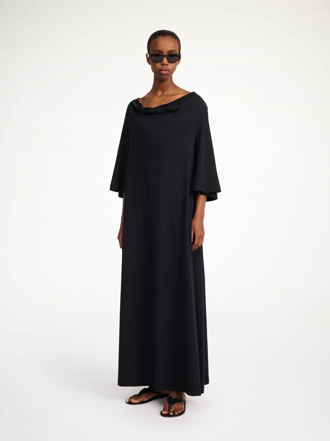 Yalia Jersey Dress: Black