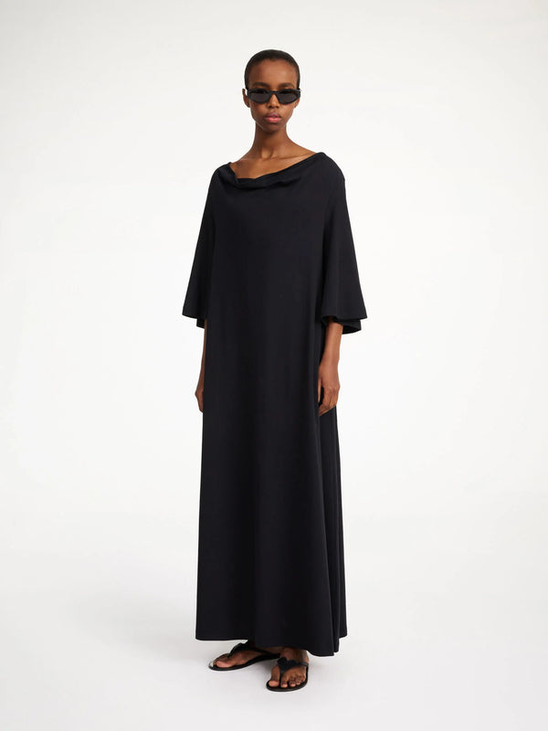 Yalia Jersey Dress: Black