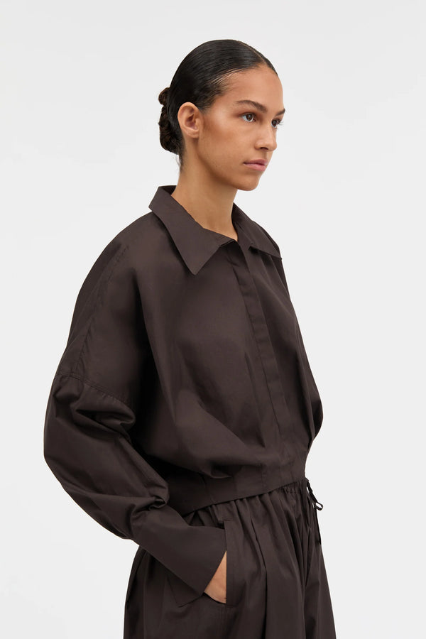 Saina Poplin Shirt: After Dark
