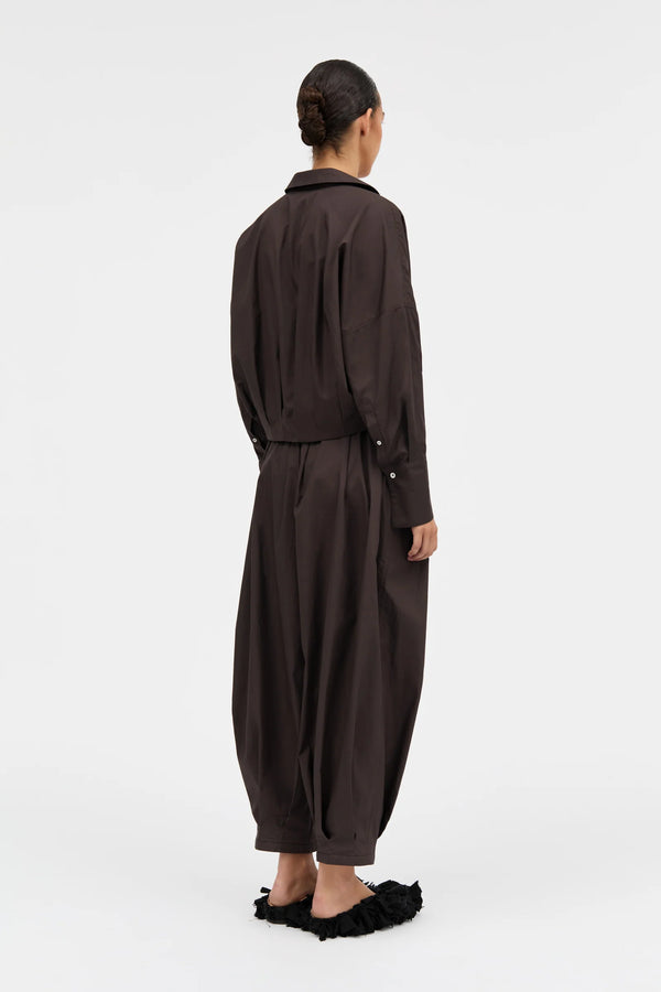 Saina Poplin Shirt: After Dark