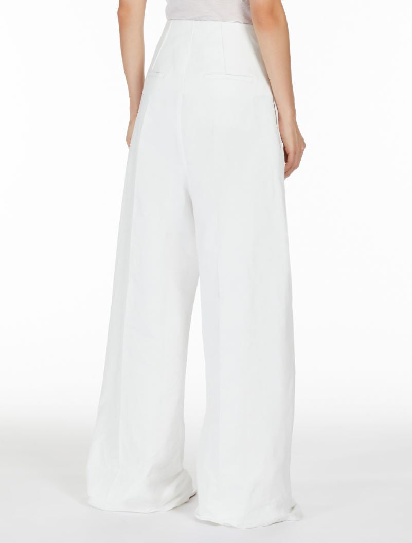 White Wide Leg Trouser: White