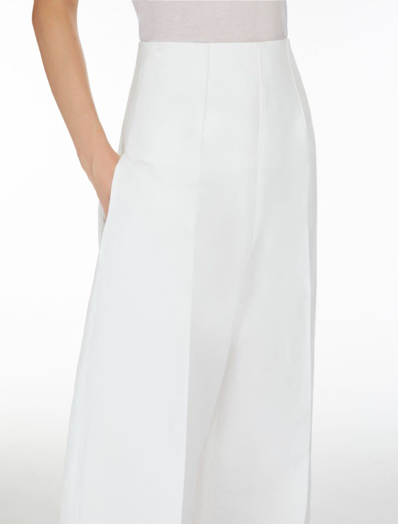 Wide Leg Trouser: White