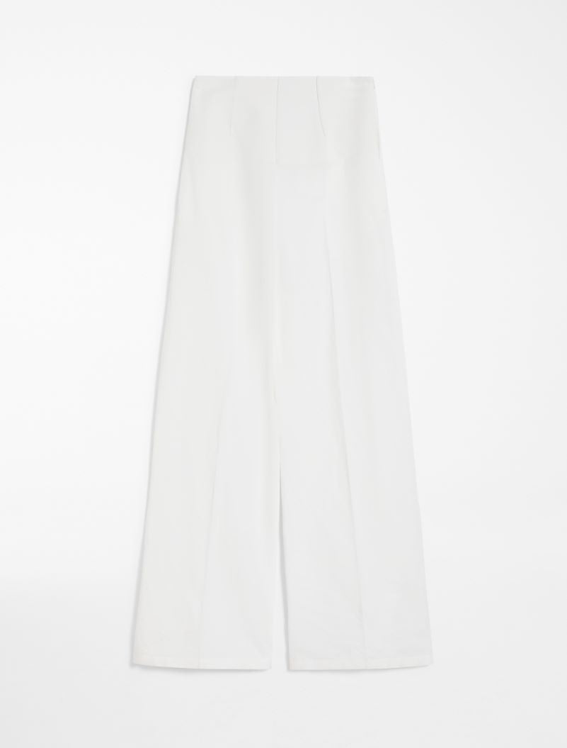 White Wide Leg Trouser: White