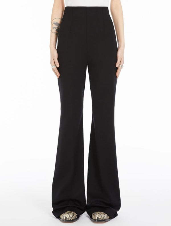 Scuba Jersey Trousers: Black