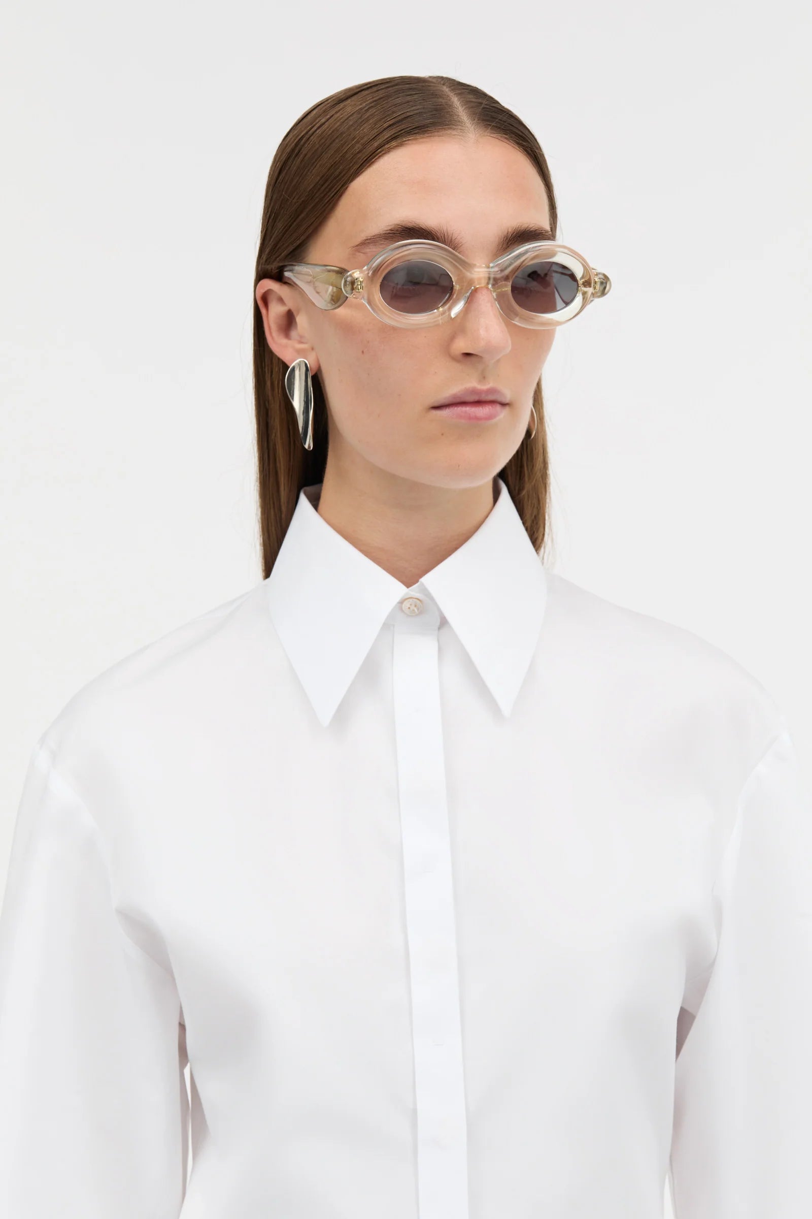 Suki Poplin Shirt: White