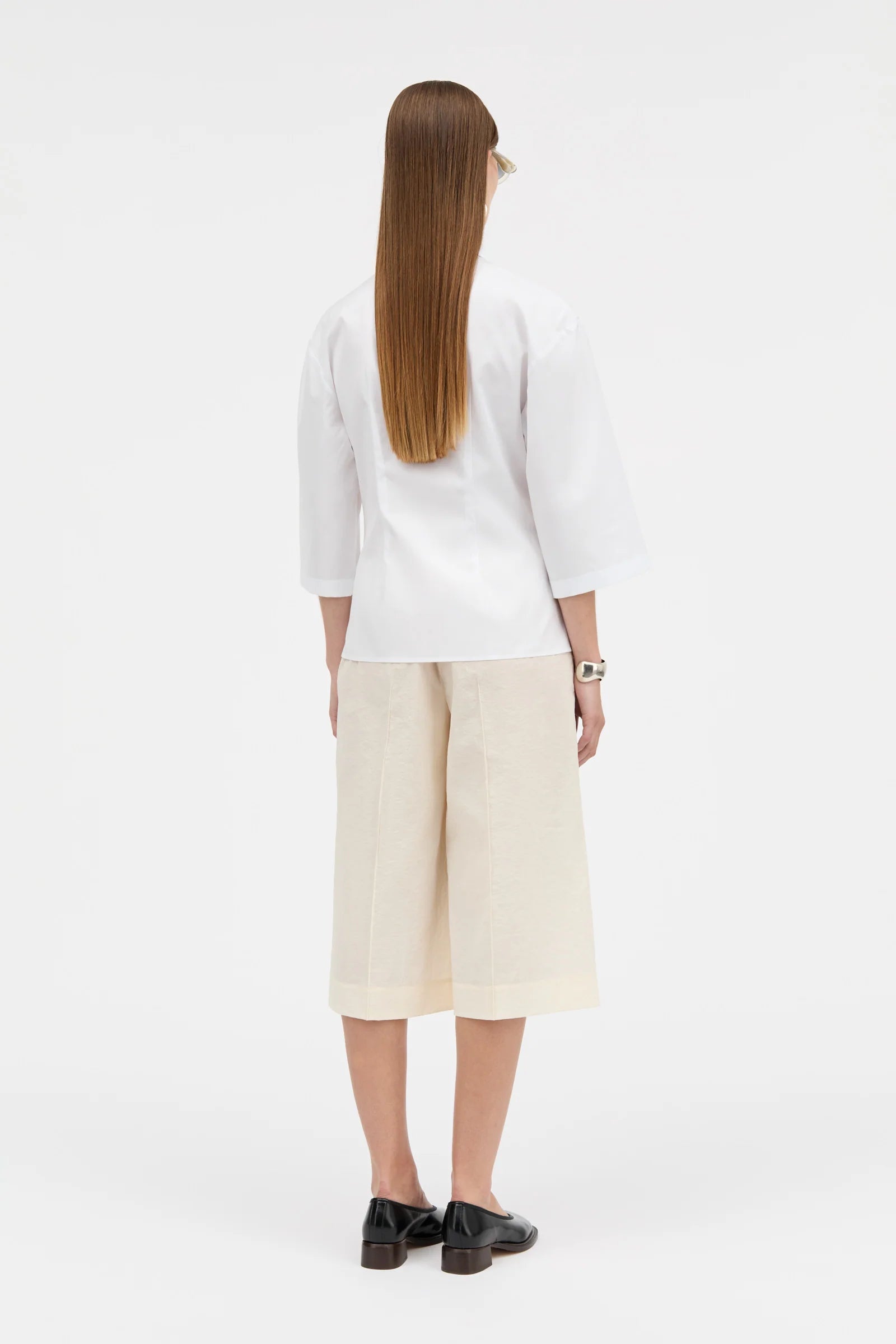Suki Poplin Shirt: White