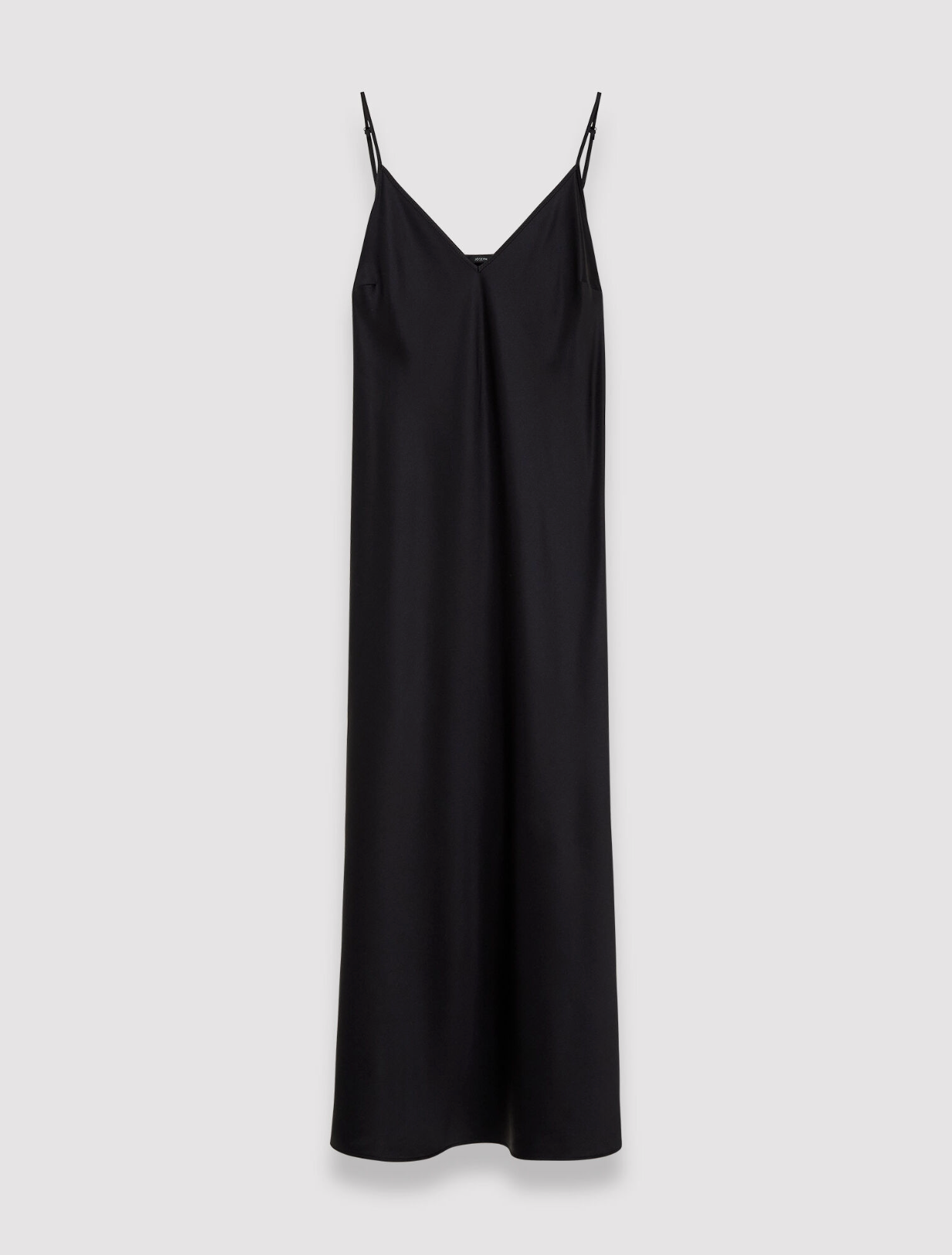 Silk Satin Clea Dress: Black