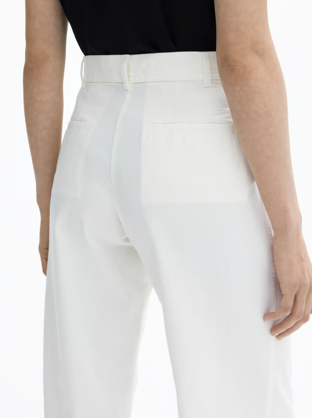 COTTON CHINOS: WHITE