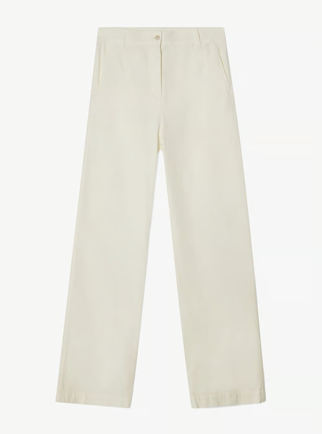 COTTON CHINOS: WHITE