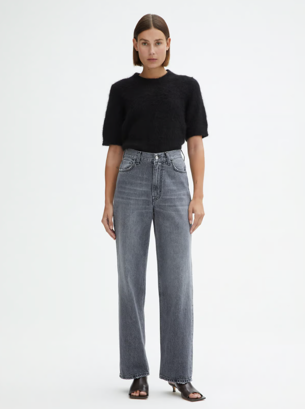 Wide Leg Denim: Grey