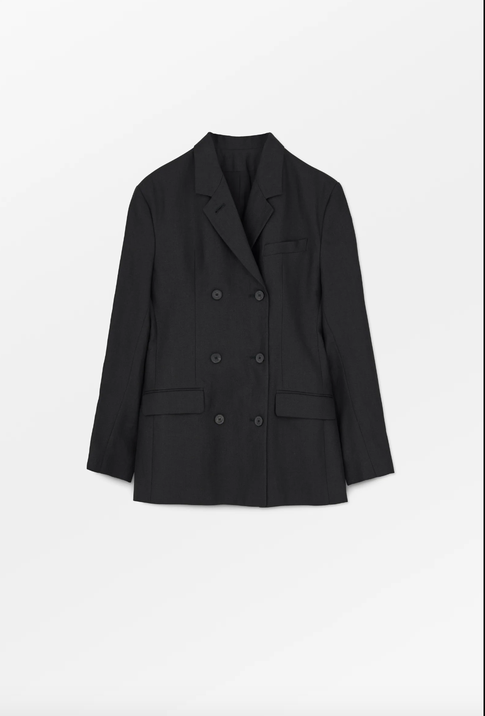 JOLIE BLAZER: BLACK LINEN