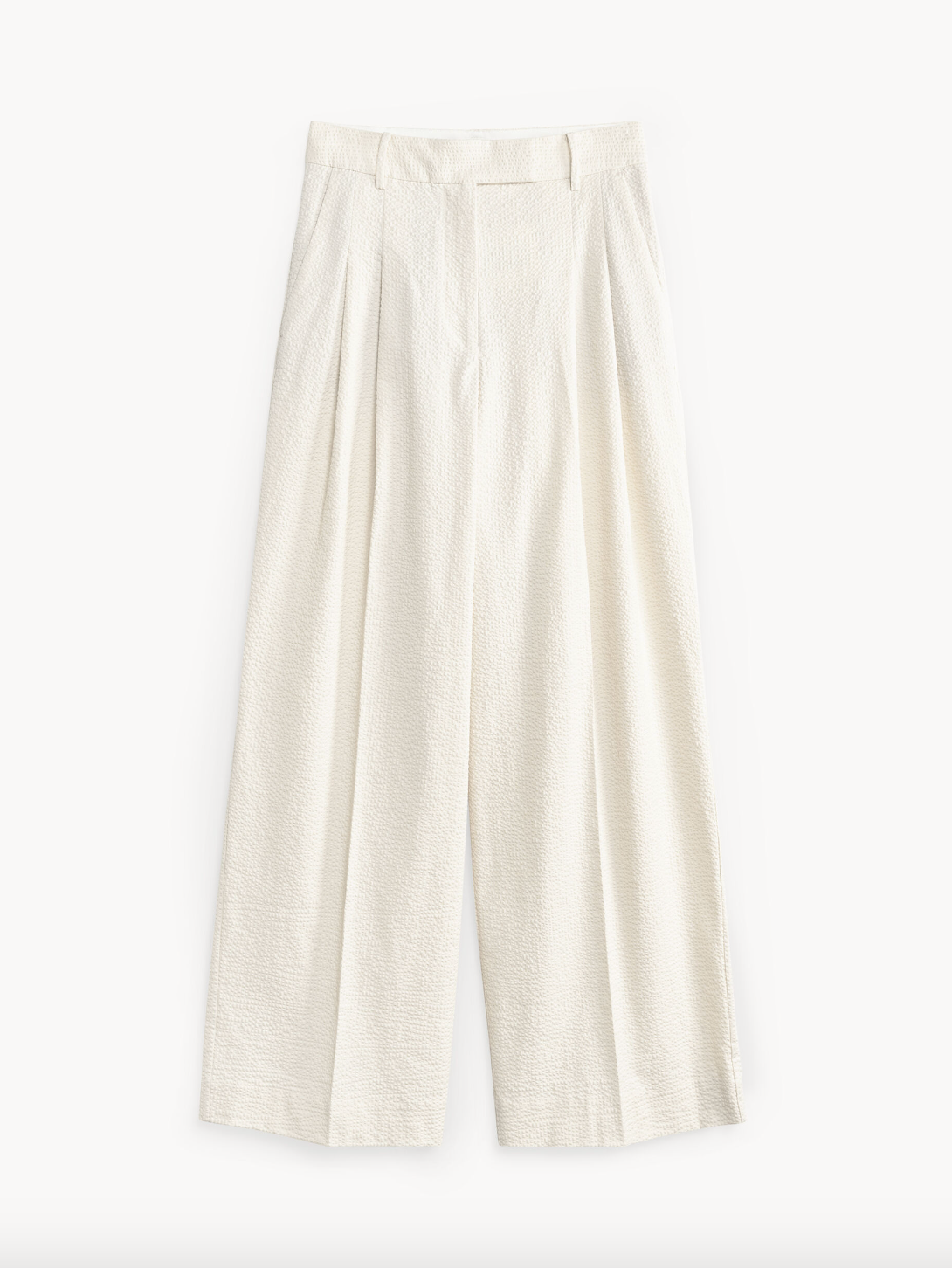 Cymbaria high-waisted trousers: Soft White