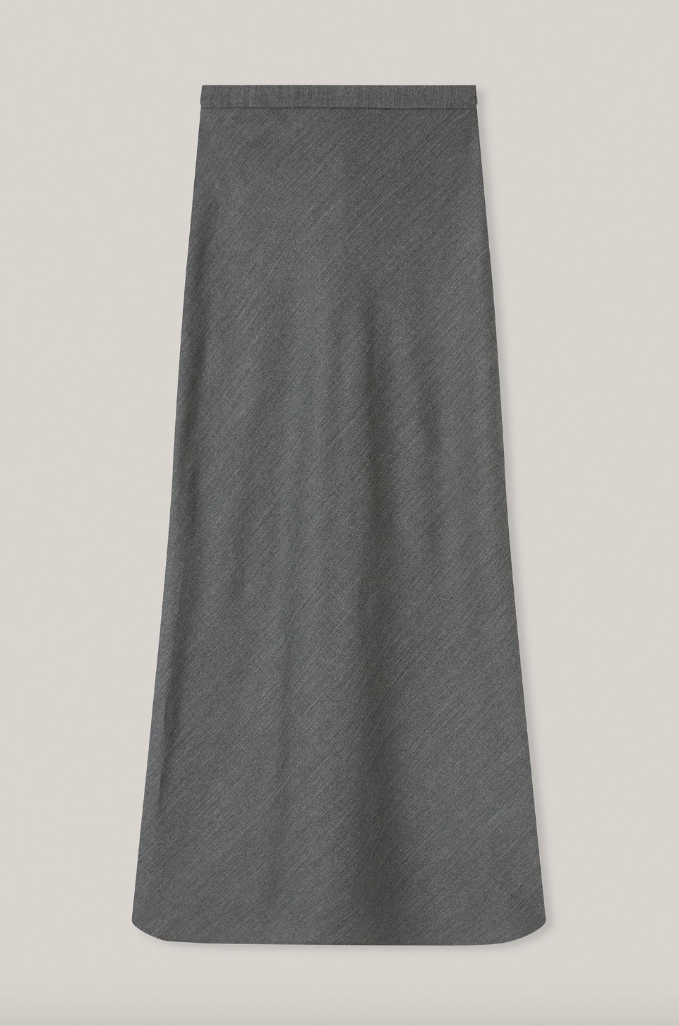 RIVA BIAS SKIRT: CHARCOAL MELANGE