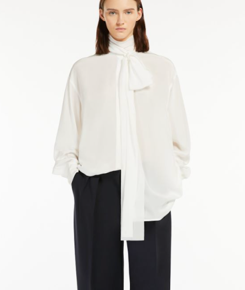 Elleni Sheer Blouse: White