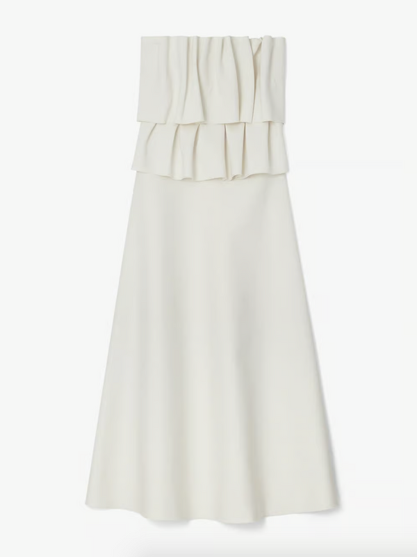 Sculpted Tube Dress: White