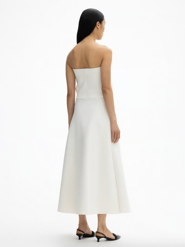 Sculpted Tube Dress: White