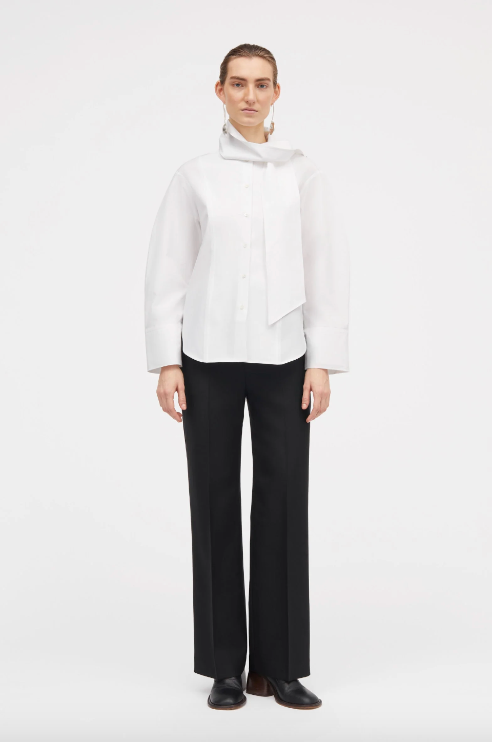 SHAQUANA POPLIN SHIRT: WHITE