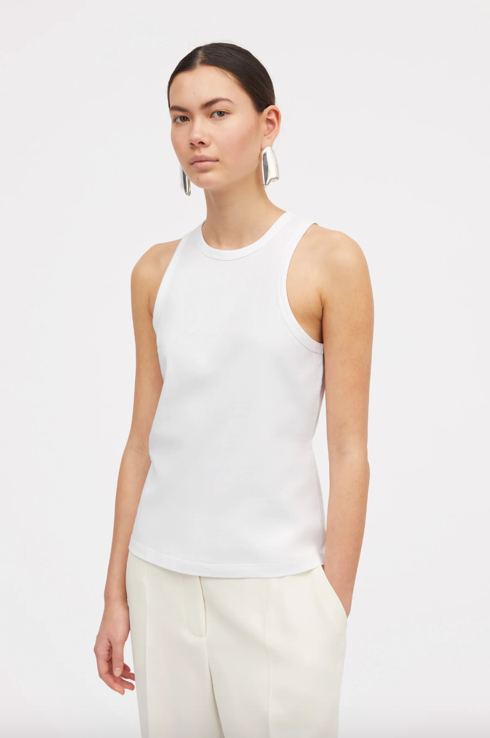 LEA COTTON JERSEY: WHITE