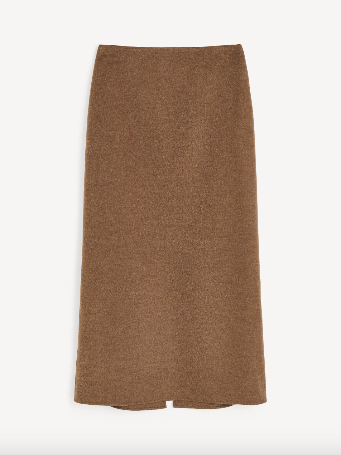 PALOMIE MIDI SKIRT: DARK BROWN MELANGE