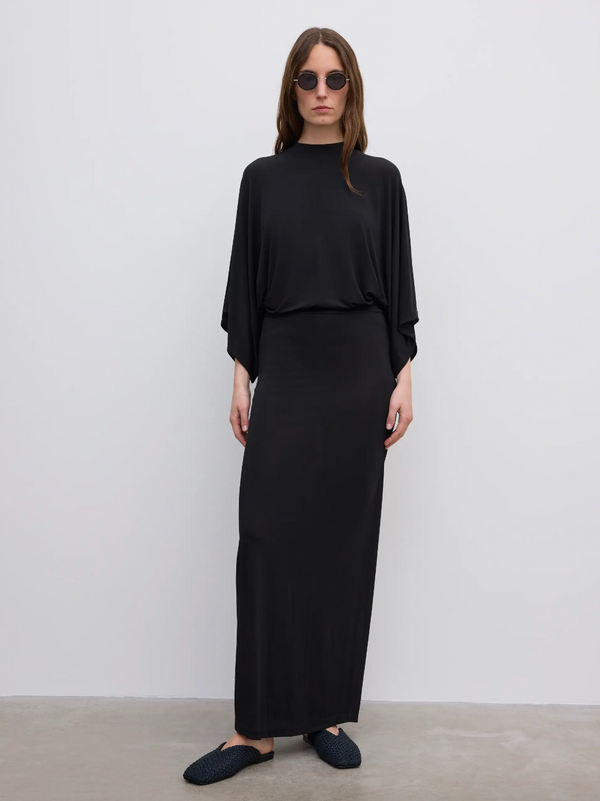 Jersey Maxi Skirt: Black