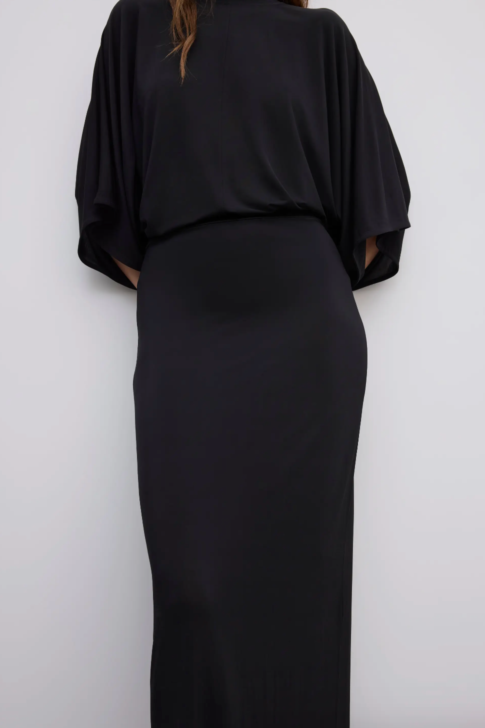 Jersey Maxi Skirt: Black