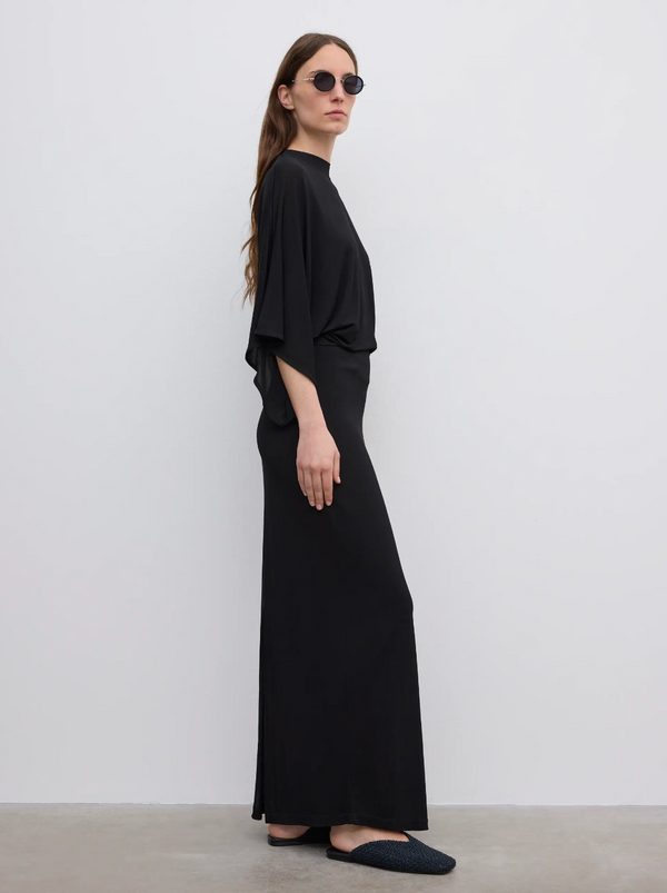 Jersey Maxi Skirt: Black