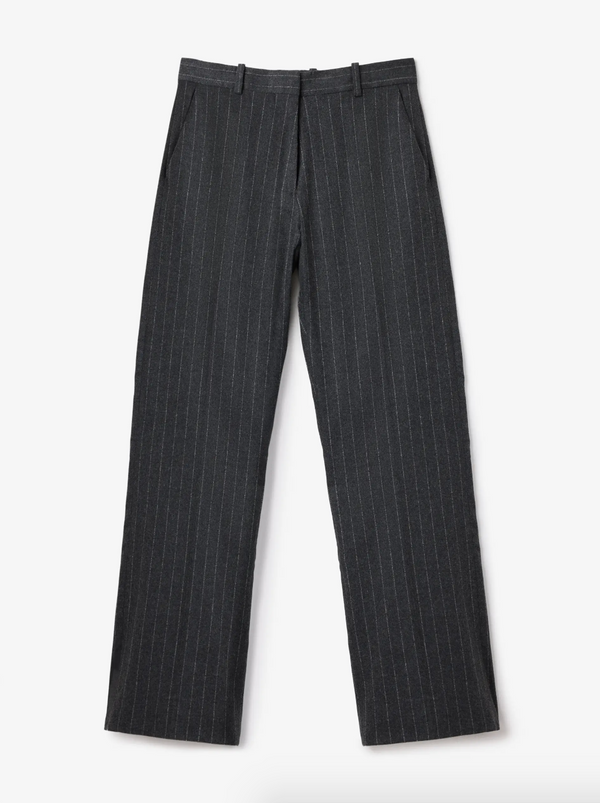 Classic Suit Trouser: Grey Pinstripe