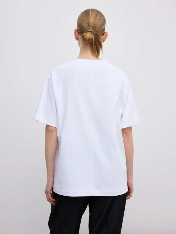 OVERSIZED COTTON TEE: WHITE