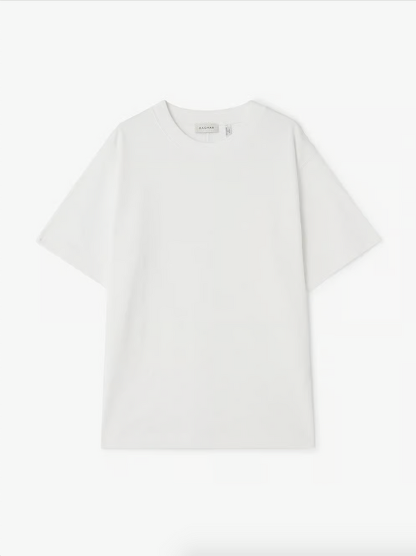 OVERSIZED COTTON TEE: WHITE